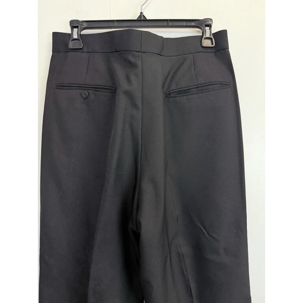 Midtown Man 32X35 Pleated‎ Expandable Waist Tuxedo Pants Satin Side Stripes